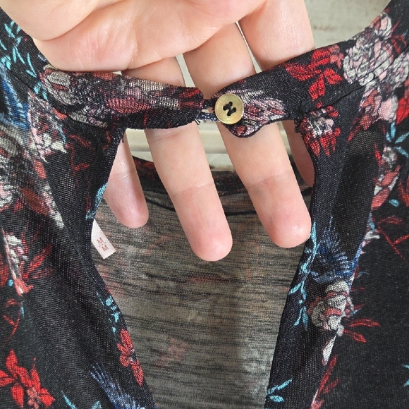 Free People Floral Print Women's Top XS - Picture 6 of 7